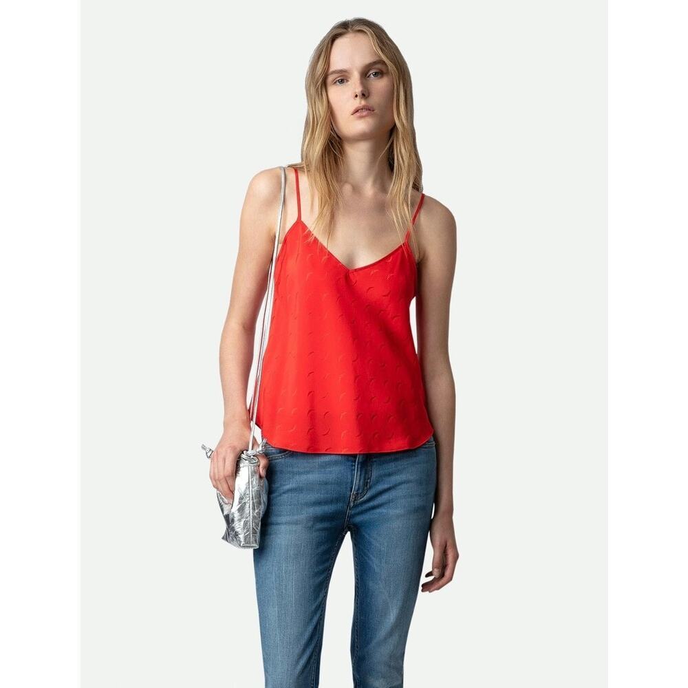 NWT Zadig & Voltaire Casel Jac Wings Silk Camisole Tank Top Medium
